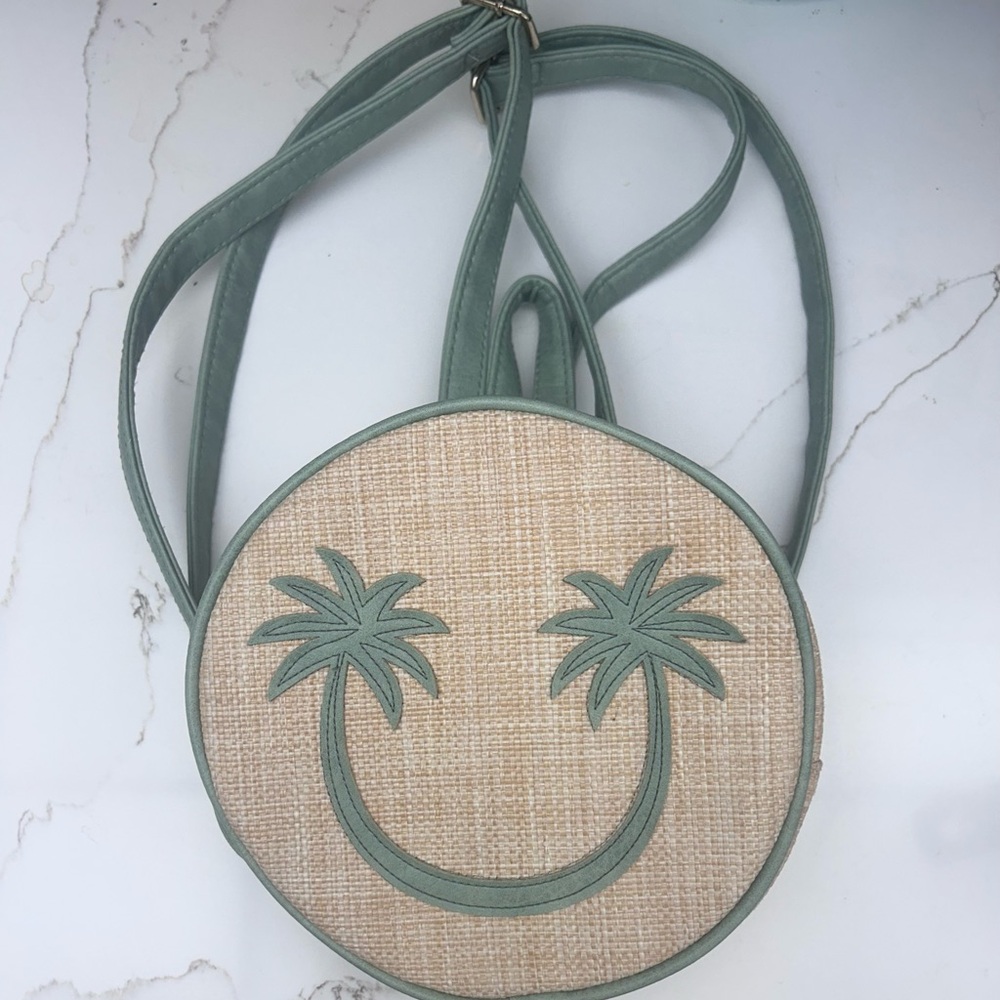 Round Palm Tree Crossbody Bag